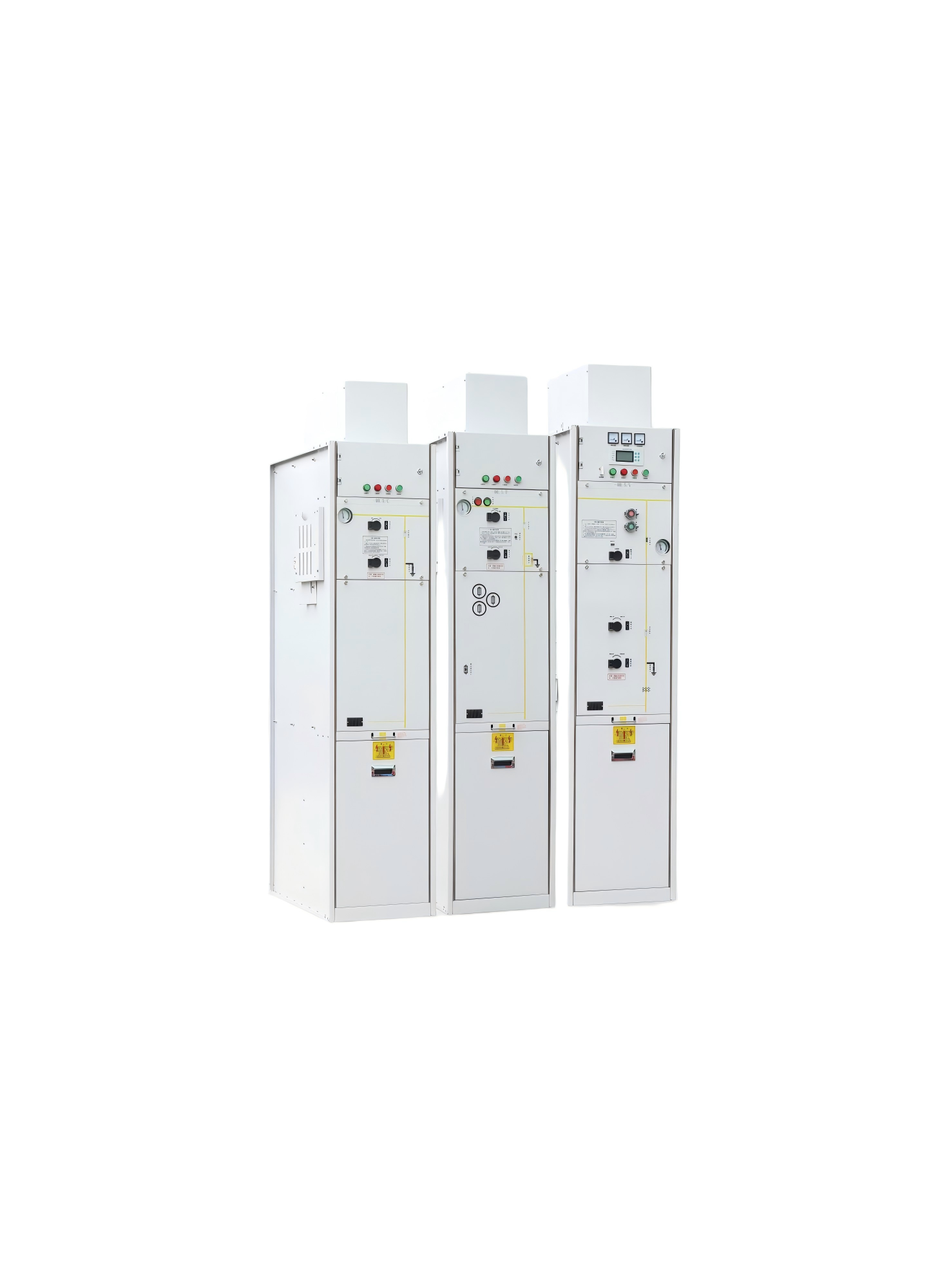 Fully enclosed, fully insulated gas-filled ring main switchgear